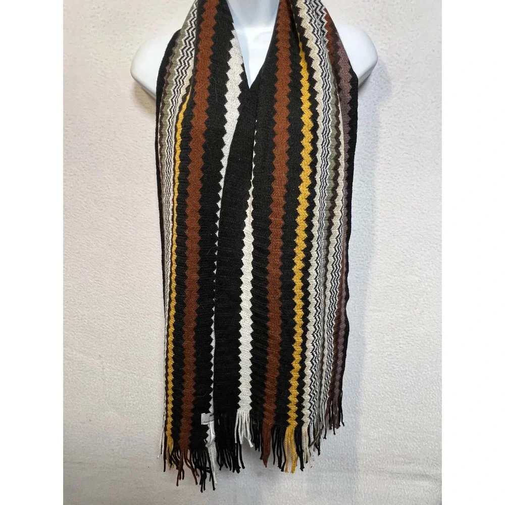 Missoni for Target 20th Anniversary‎ Scarf Zigzag Wool Blend Multicolor Fringed